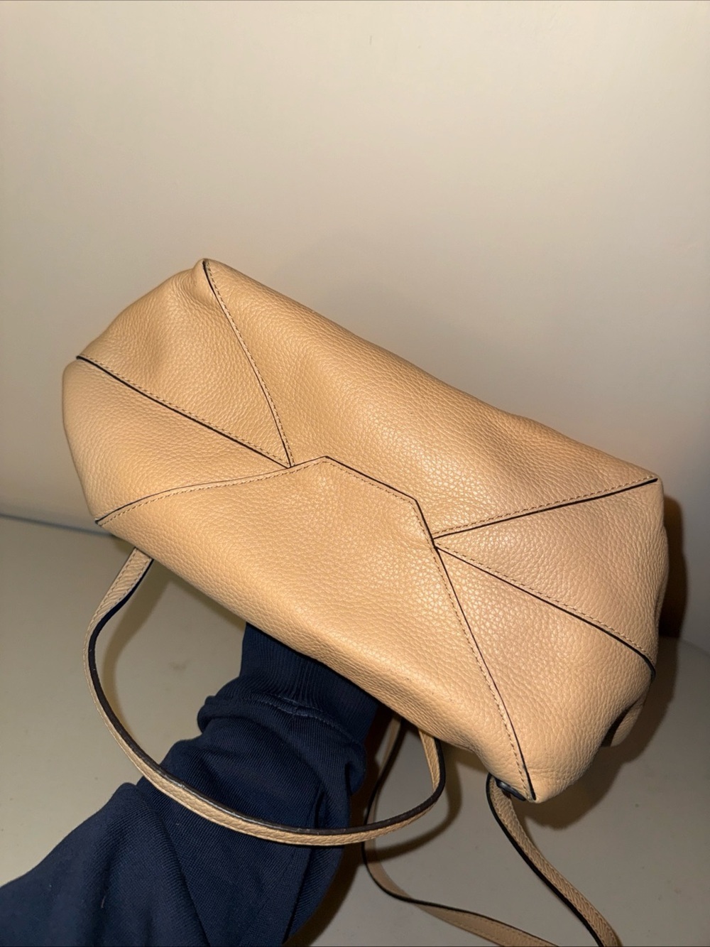 MICHAEL KORS Junie Medium Pebbled Leather Backpack Butternut - Picture 11 of 13